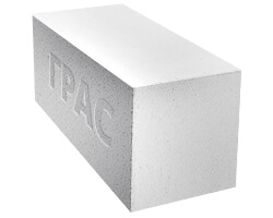 Газобетонный блок ГРАС D600, B3.5, 600x250x450 мм
